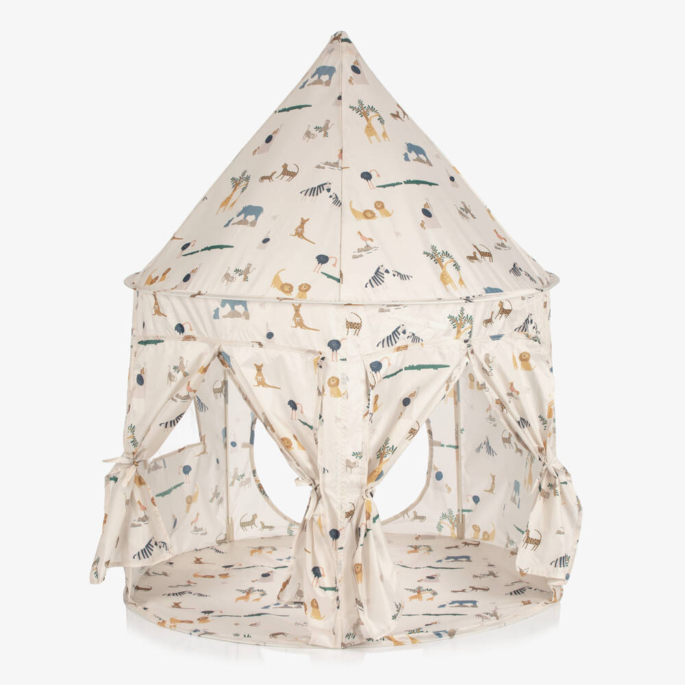 Liewood-Pale Beige Animal Indoor Play Tent (135cm) | Childrensalon Outlet