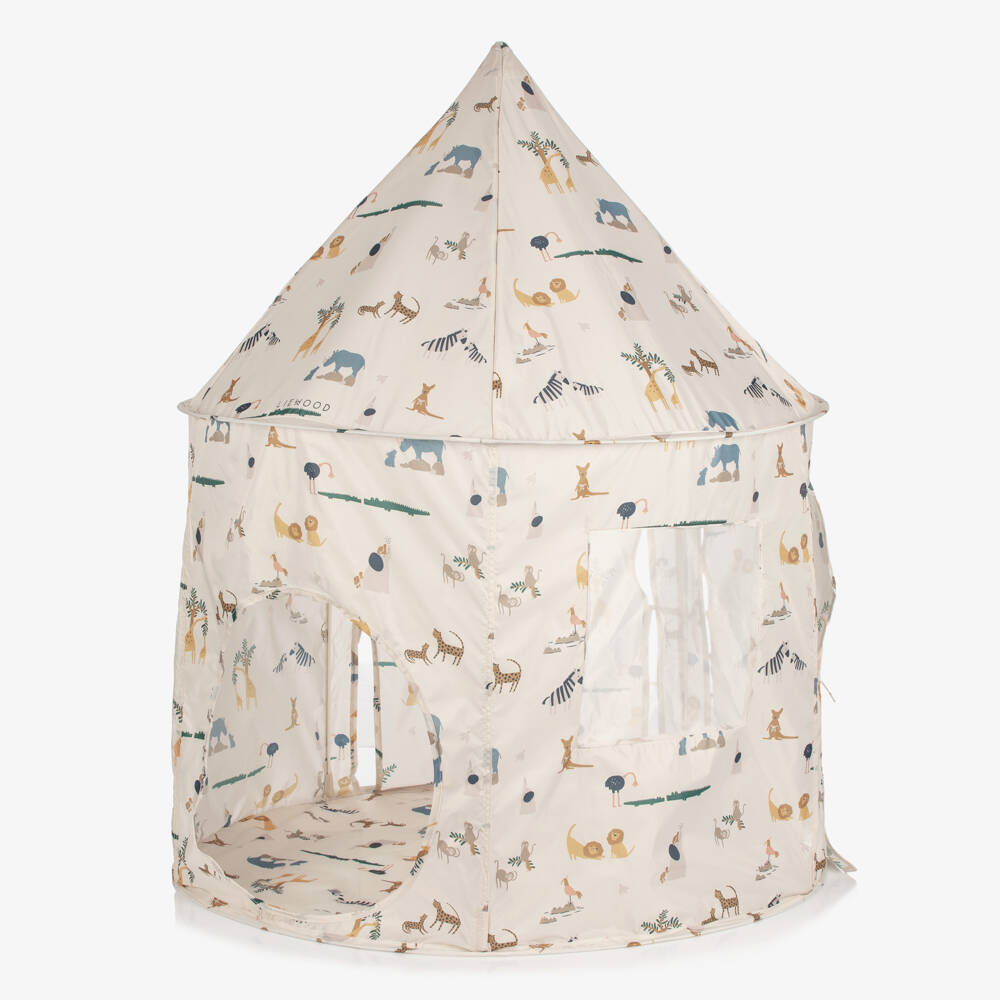 Liewood-Pale Beige Animal Indoor Play Tent (135cm) | Childrensalon Outlet