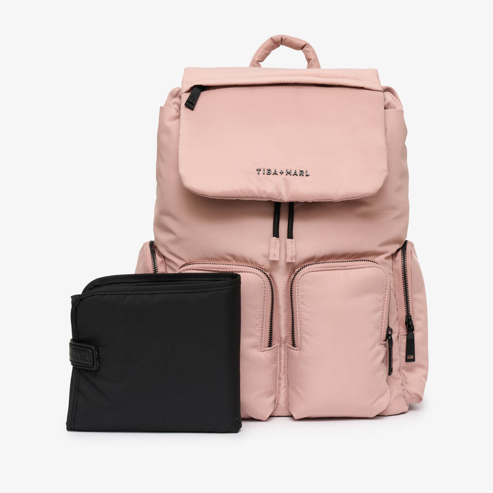 TIBA + MARL-Pale Pink Backpack Changing Bag (44cm) | Childrensalon Outlet