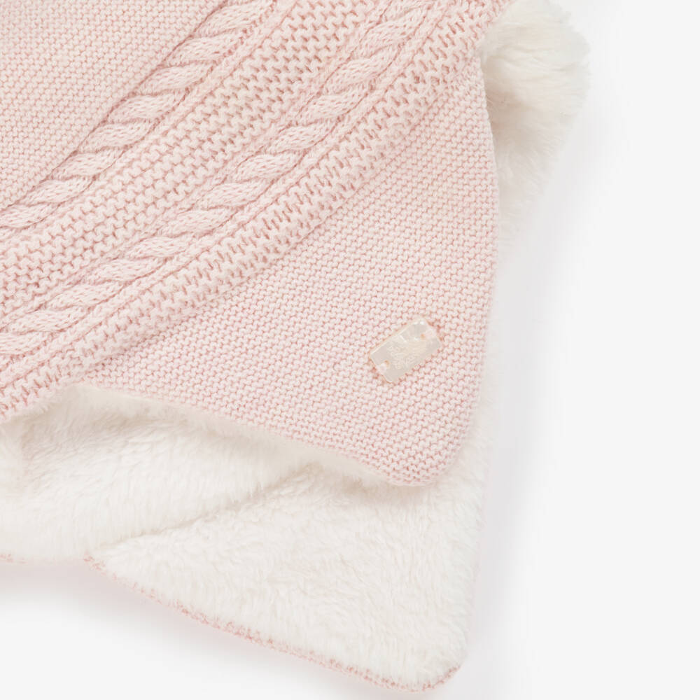 Tartine et Chocolat-Pale Pink Cotton, Wool & Cashmere Knitted Hat | Childrensalon Outlet