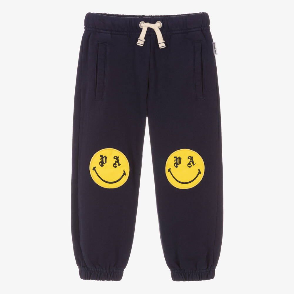 Palm Angels - Pantalon de survêtement bleu Smiley | Childrensalon