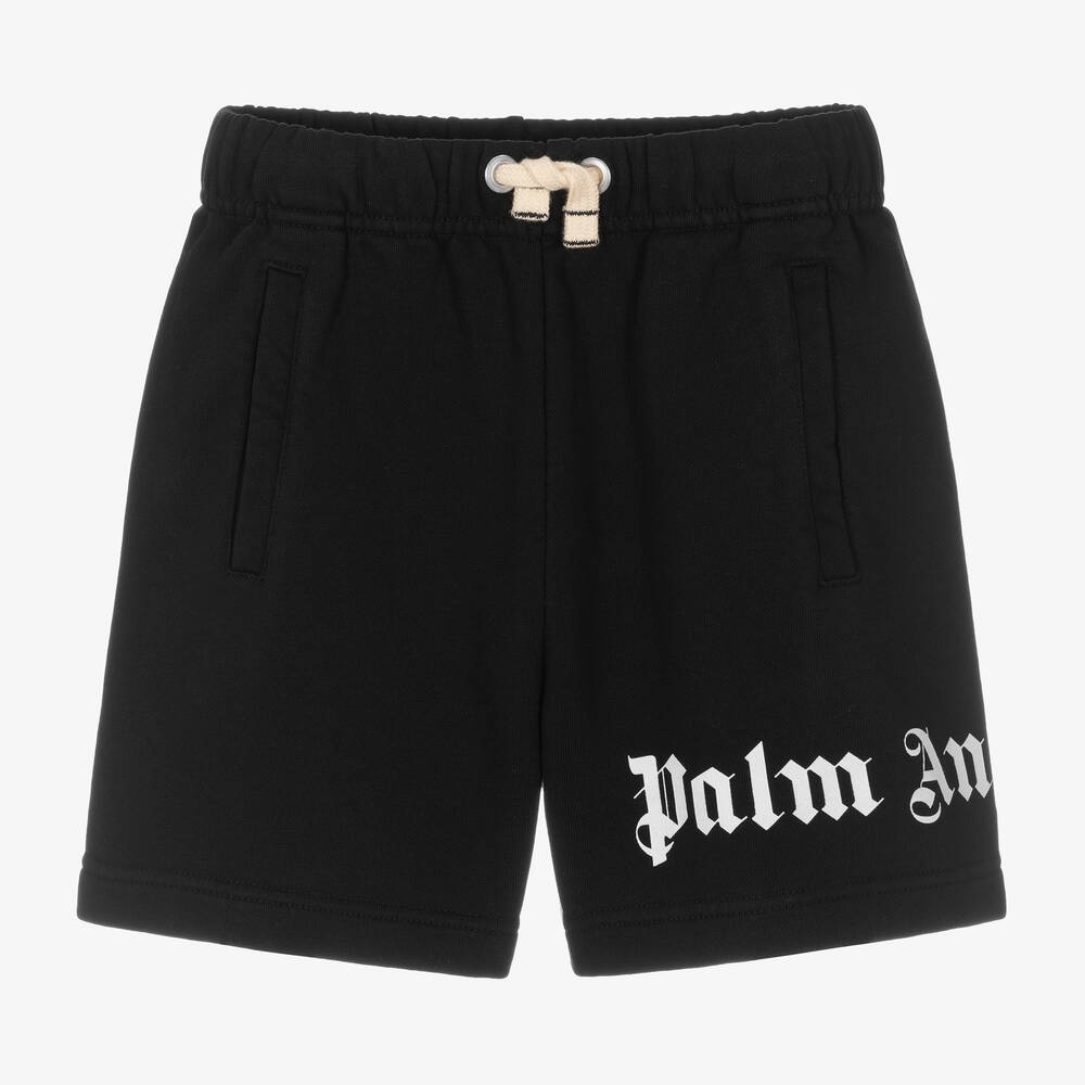 Palm Angels - Черные хлопковые шорты | Childrensalon
