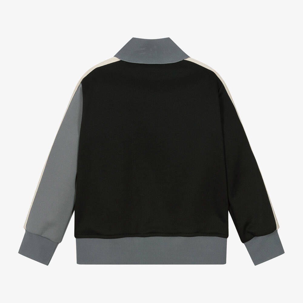 بالم أنجلز-توب مزيج قطن لون أسود ورمادي للأولاد | Childrensalon Outlet