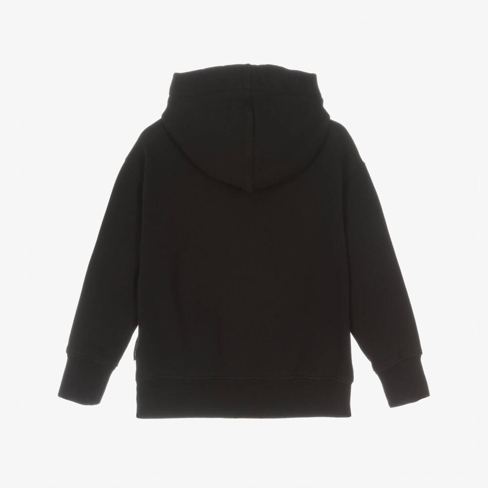 Palm Angels-Boys Black Hoodie with Sprayed Bear & Logo | Childrensalon Outlet