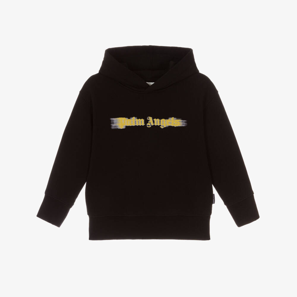 Palm Angels-Boys Black Logo-Print Hoodie | Childrensalon Outlet