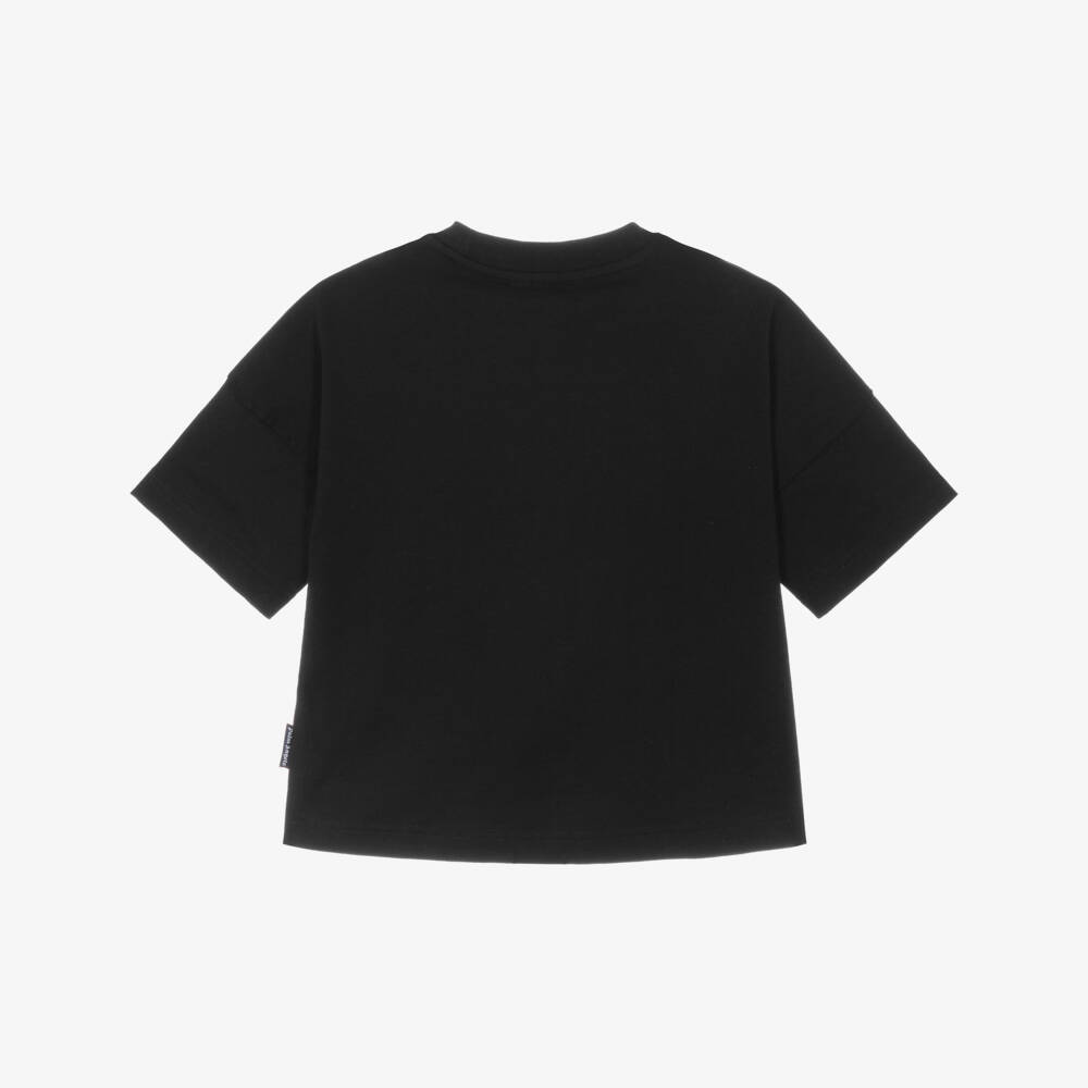 Palm Angels-Boys Black Palm Tree Logo Cotton T-Shirt | Childrensalon Outlet