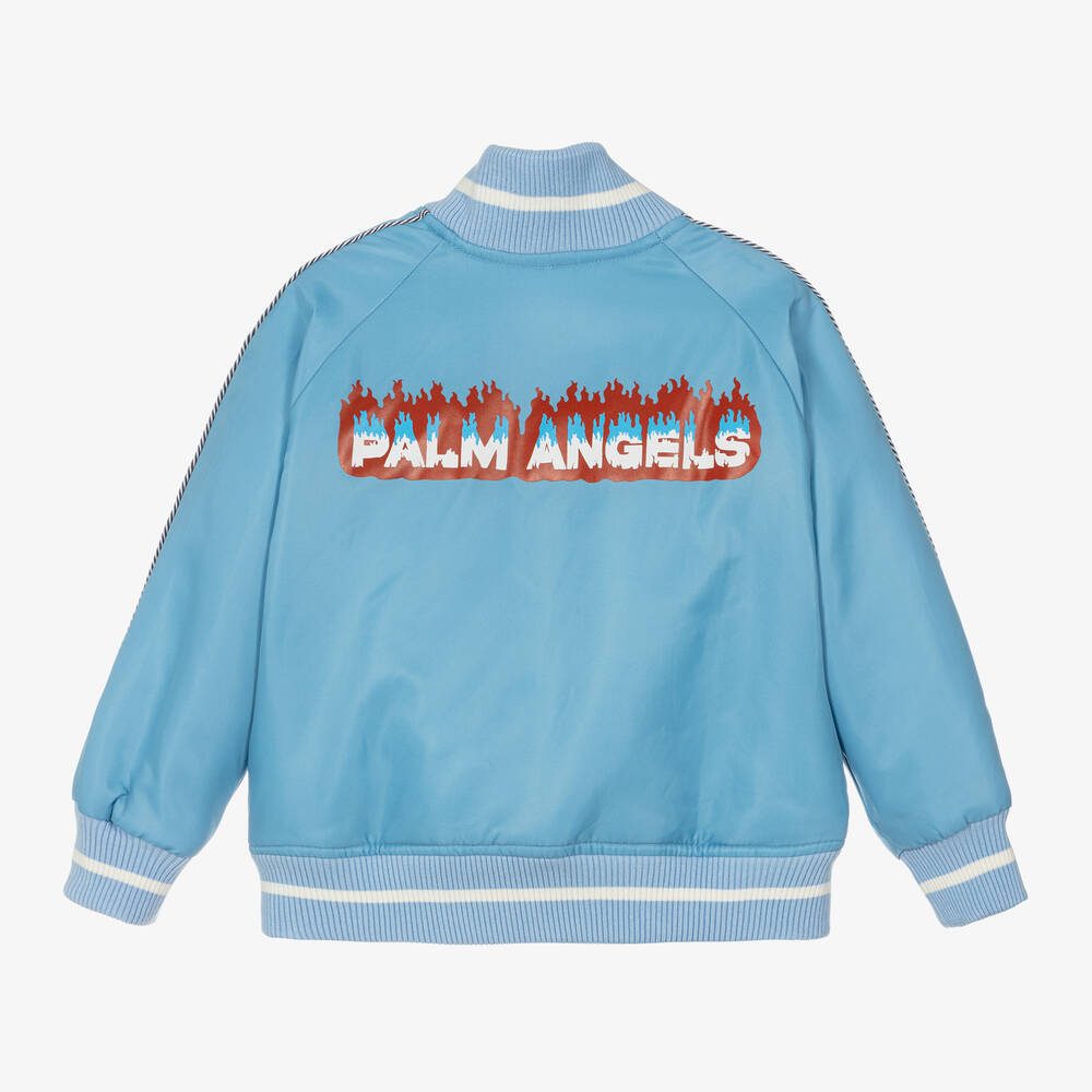 Palm Angels-جاكيت بومبر لون أزرق للأولاد | Childrensalon Outlet
