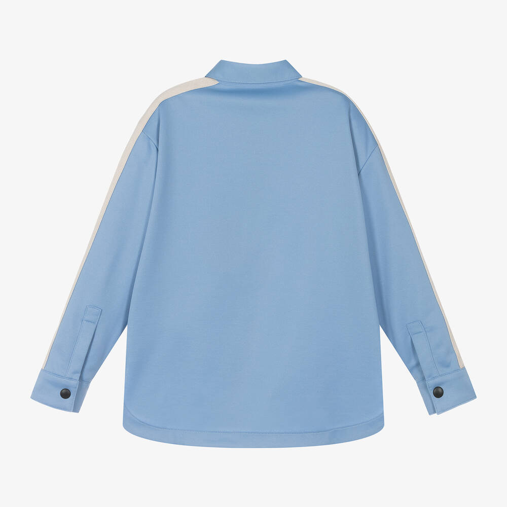 Palm Angels-قميص قطن جيرسي لون أزرق للأولاد | Childrensalon Outlet