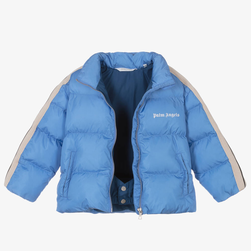 Palm Angels-Boys Blue Puffer Jacket | Childrensalon Outlet