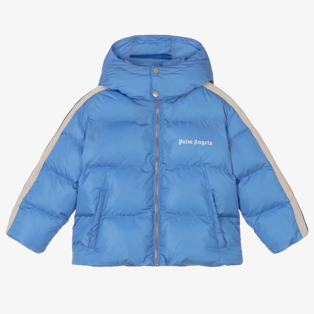 Palm Angels - Boys Blue Puffer Jacket | Childrensalon