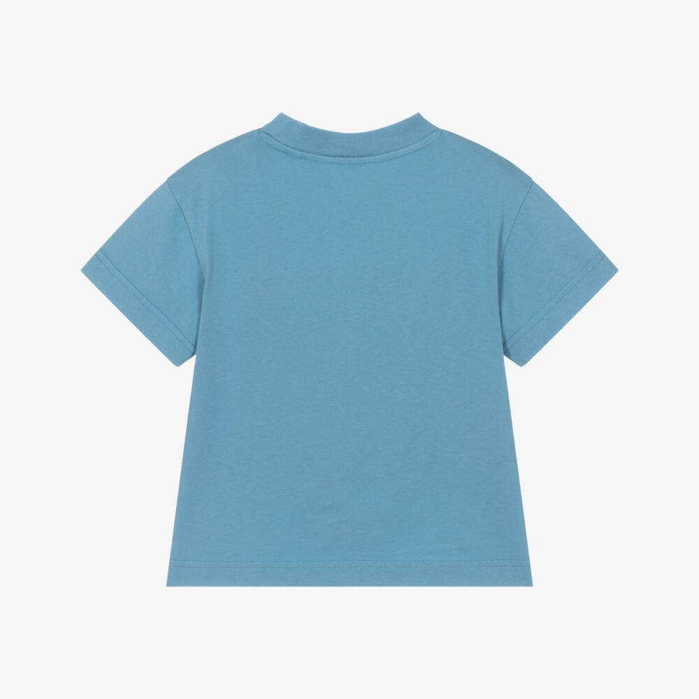 Palm Angels-Boys Blue Soft Cotton Tee | Childrensalon Outlet