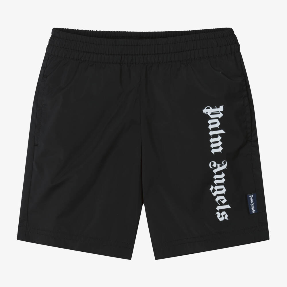 Palm Angels-Boys Charcoal Swim Trunks | Childrensalon Outlet