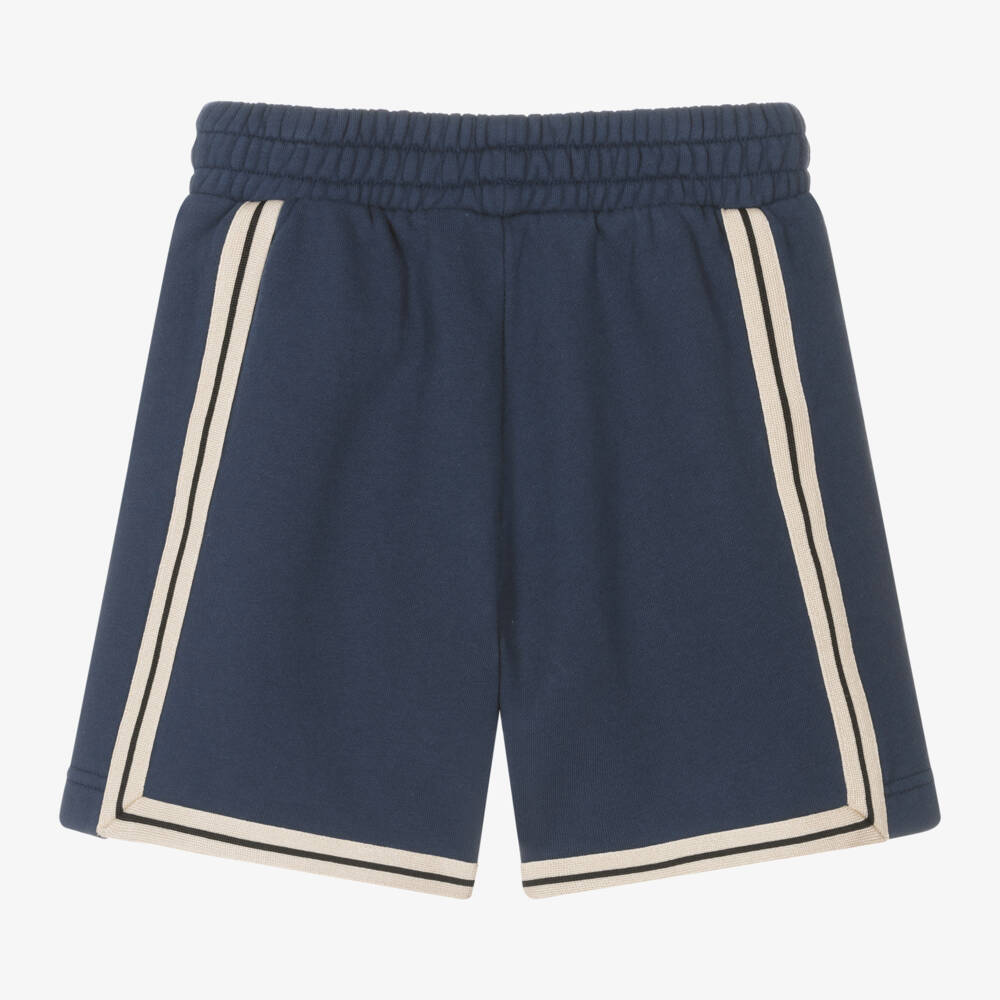 Palm Angels-Boys Cotton Blue Track Shorts | Childrensalon Outlet