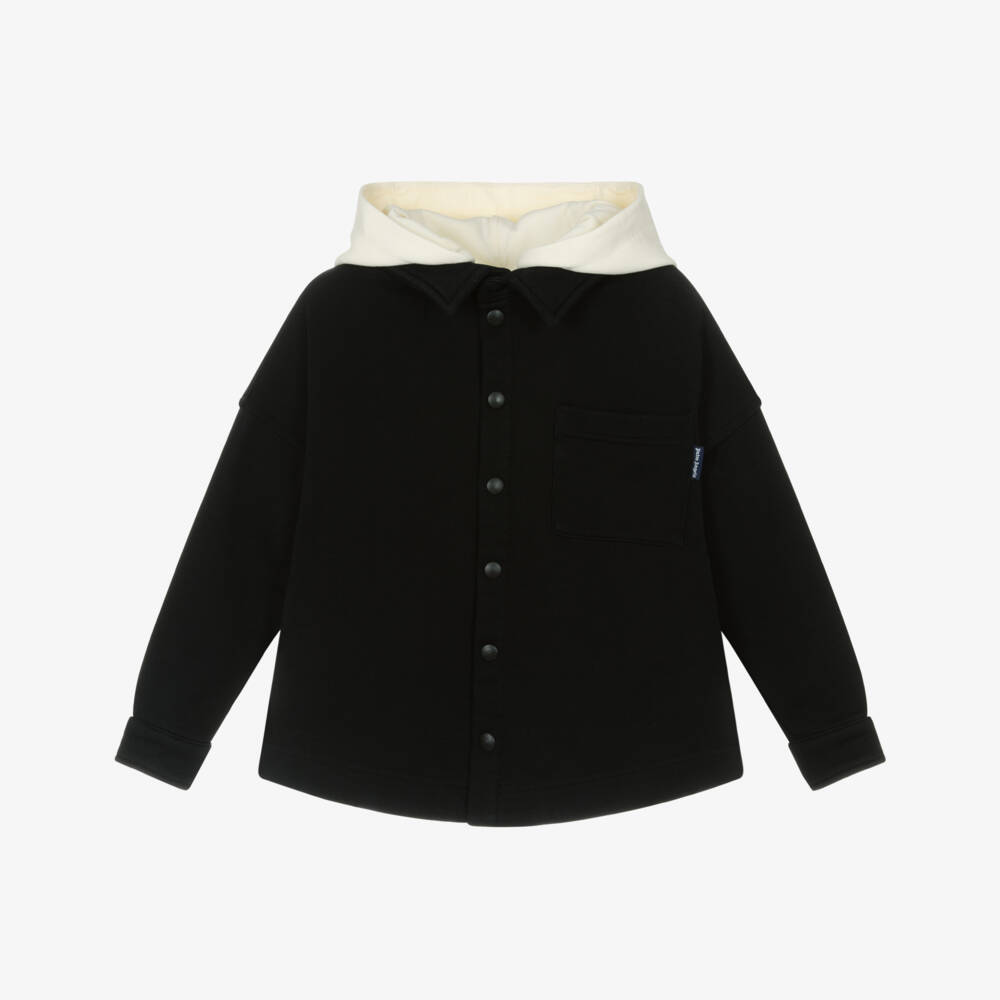 Palm Angels-Boys Onyx Cotton Shirt Jacket | Childrensalon Outlet