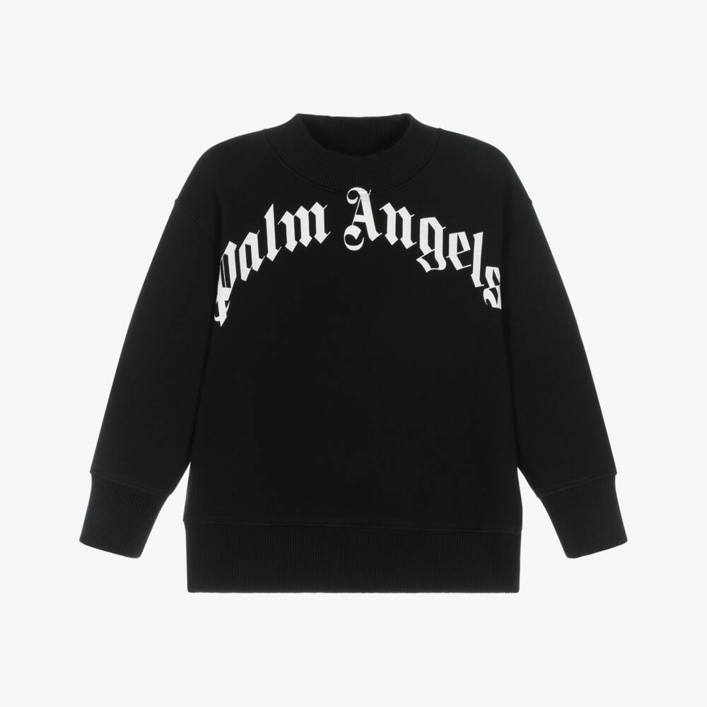 Palm Angels-Boys Soft Black Cotton Pullover | Childrensalon Outlet