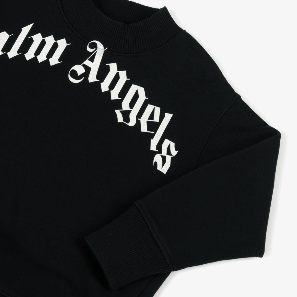 Palm Angels-Boys Soft Black Cotton Pullover | Childrensalon Outlet