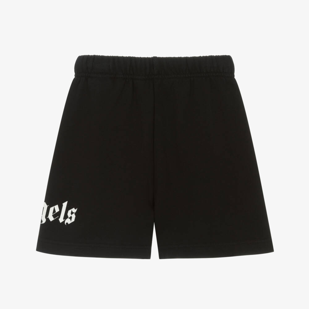 Palm Angels-Boys Soft Black Jersey Shorts | Childrensalon Outlet