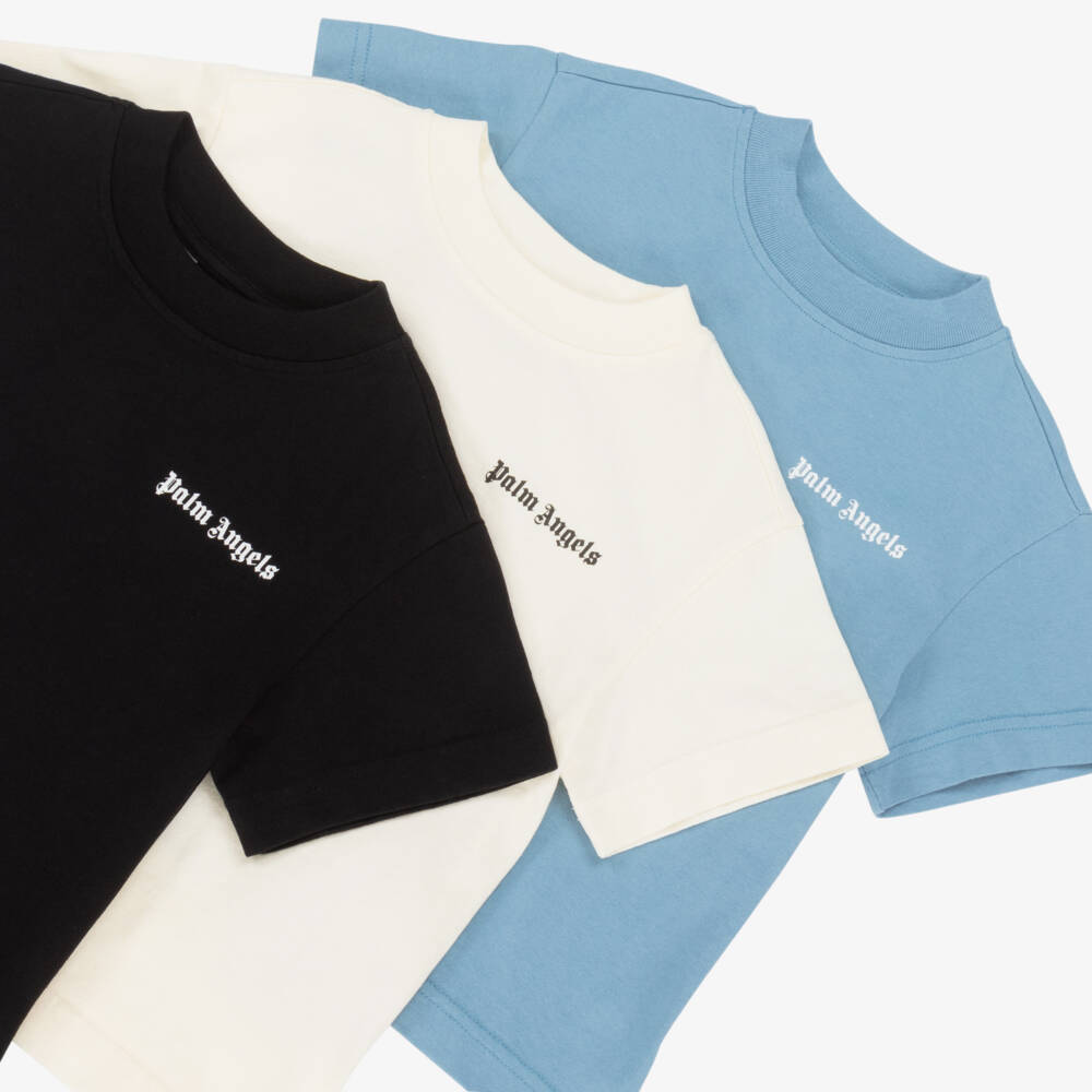 Palm Angels-Boys Trio Cotton Tee Set | Childrensalon Outlet