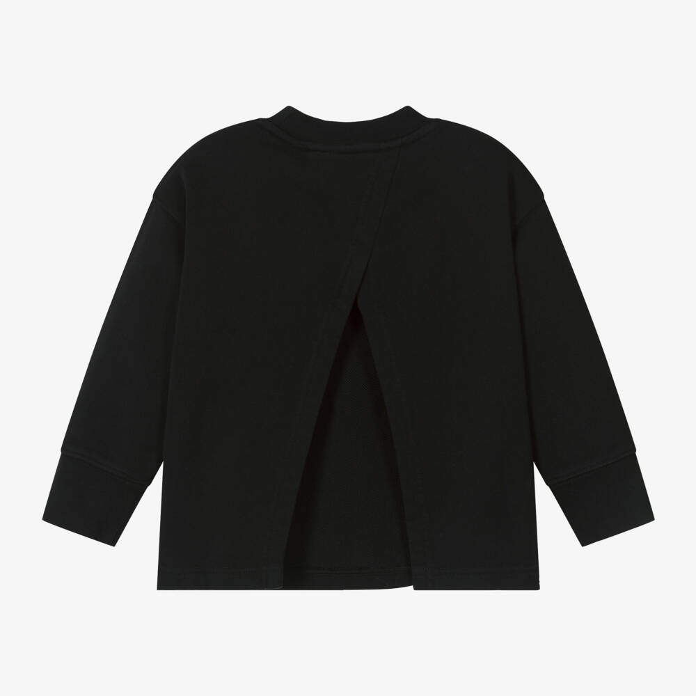 بالم أنجلز-سويتشيرت بطبعة بير قطن لون أسود للبنات | Childrensalon Outlet