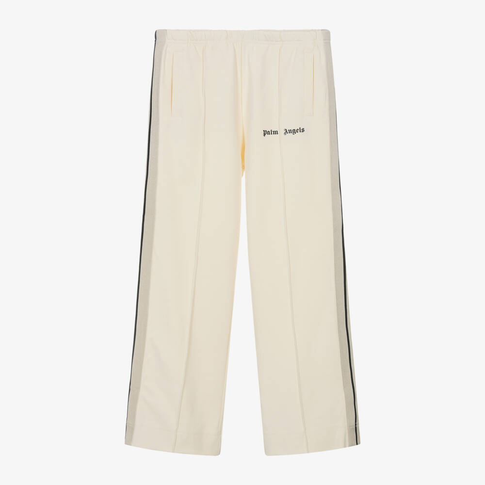 Palm Angels-Girls Creamy Wide-Leg Lounge Pants | Childrensalon Outlet