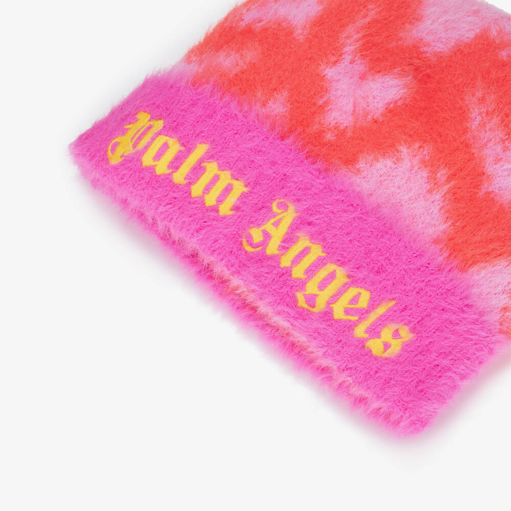 Palm Angels-Girls Fuzzy Pink Beanie | Childrensalon Outlet