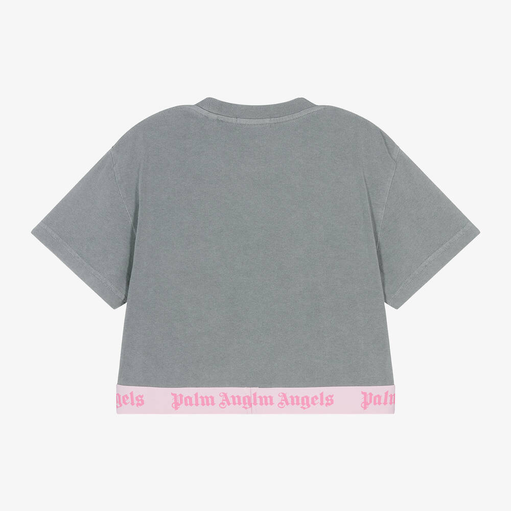 بالم أنجلز-توب قطن عضوي لون رمادي للبنات | Childrensalon Outlet