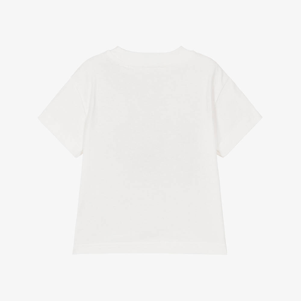 Palm Angels-Girls Ivory Palm Print Tee | Childrensalon Outlet