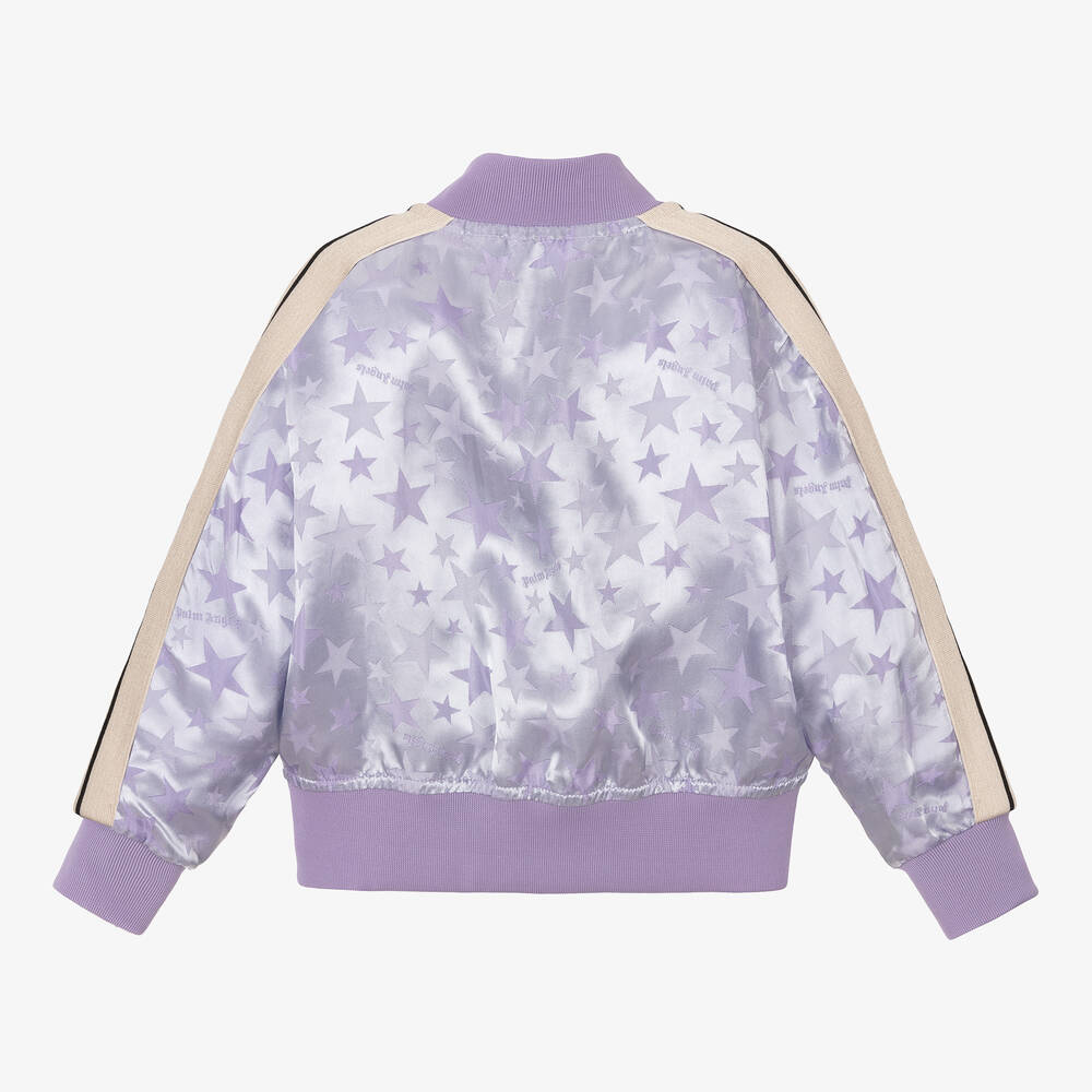 Palm Angels-Girls Lilac Star Jacquard Track Top | Childrensalon Outlet