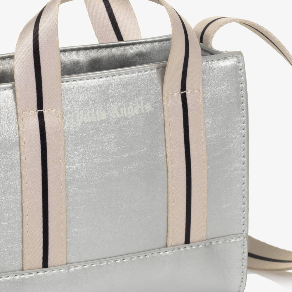 Palm Angels-Girls Silver Metallic Handbag | Childrensalon Outlet