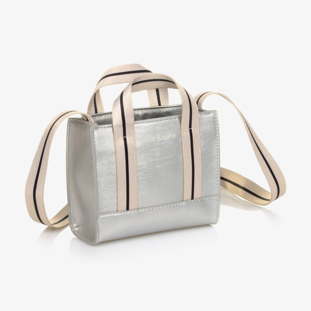 Palm Angels-Girls Silver Metallic Handbag | Childrensalon Outlet