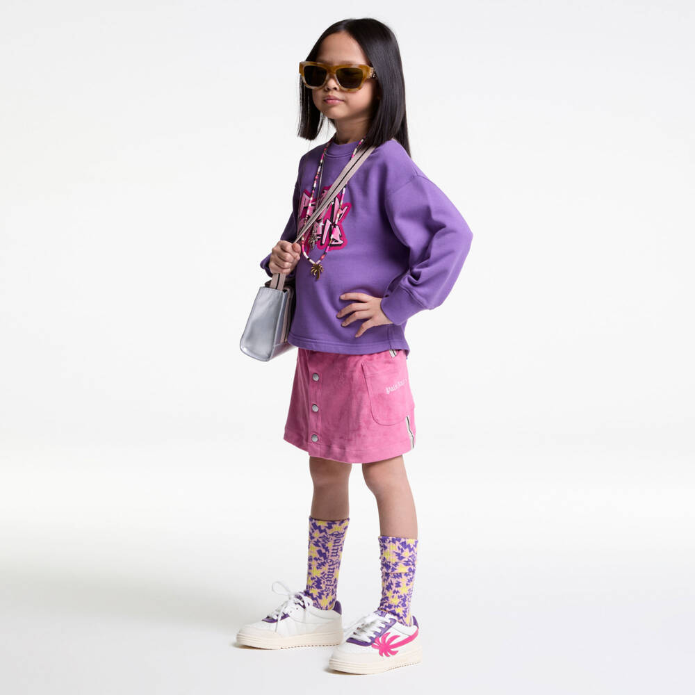 Palm Angels-Girls Silver Metallic Handbag | Childrensalon Outlet