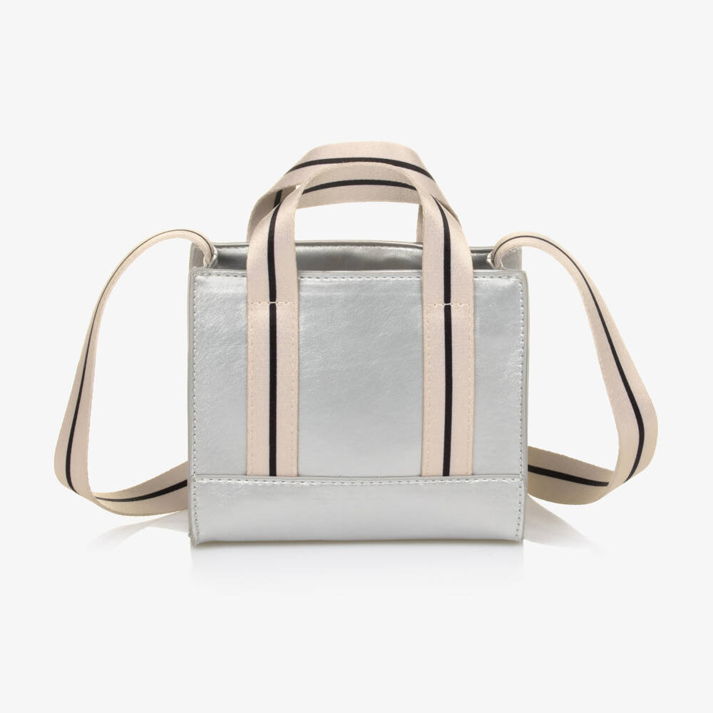 Palm Angels-Girls Silver Metallic Handbag | Childrensalon Outlet