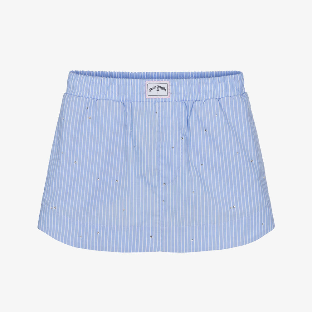 Palm Angels-Girls Sky Striped Cotton Blouse | Childrensalon Outlet