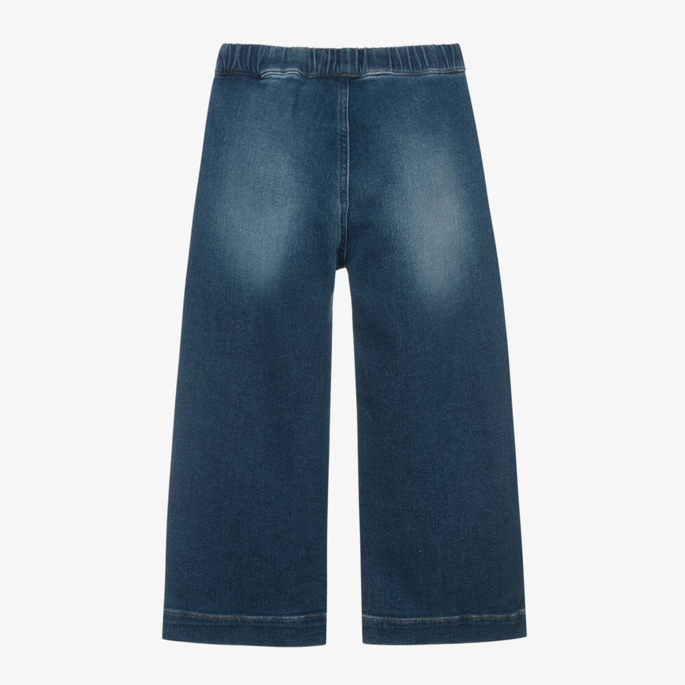 Palm Angels-Girls Wide Leg Blue Trousers | Childrensalon Outlet