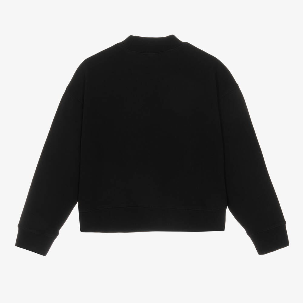 Palm Angels - Teen Black Cotton Palm Tree Sweatshirt
