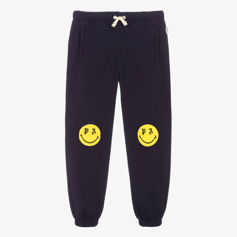 Palm Angels - Blaue Teen Jogginghose mit Smiley | Childrensalon