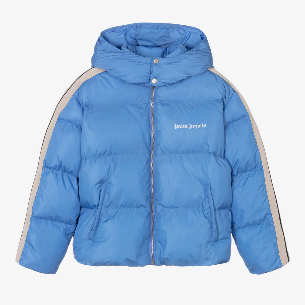 Palm Angels - Teen Boys Blue Puffer Jacket | Childrensalon