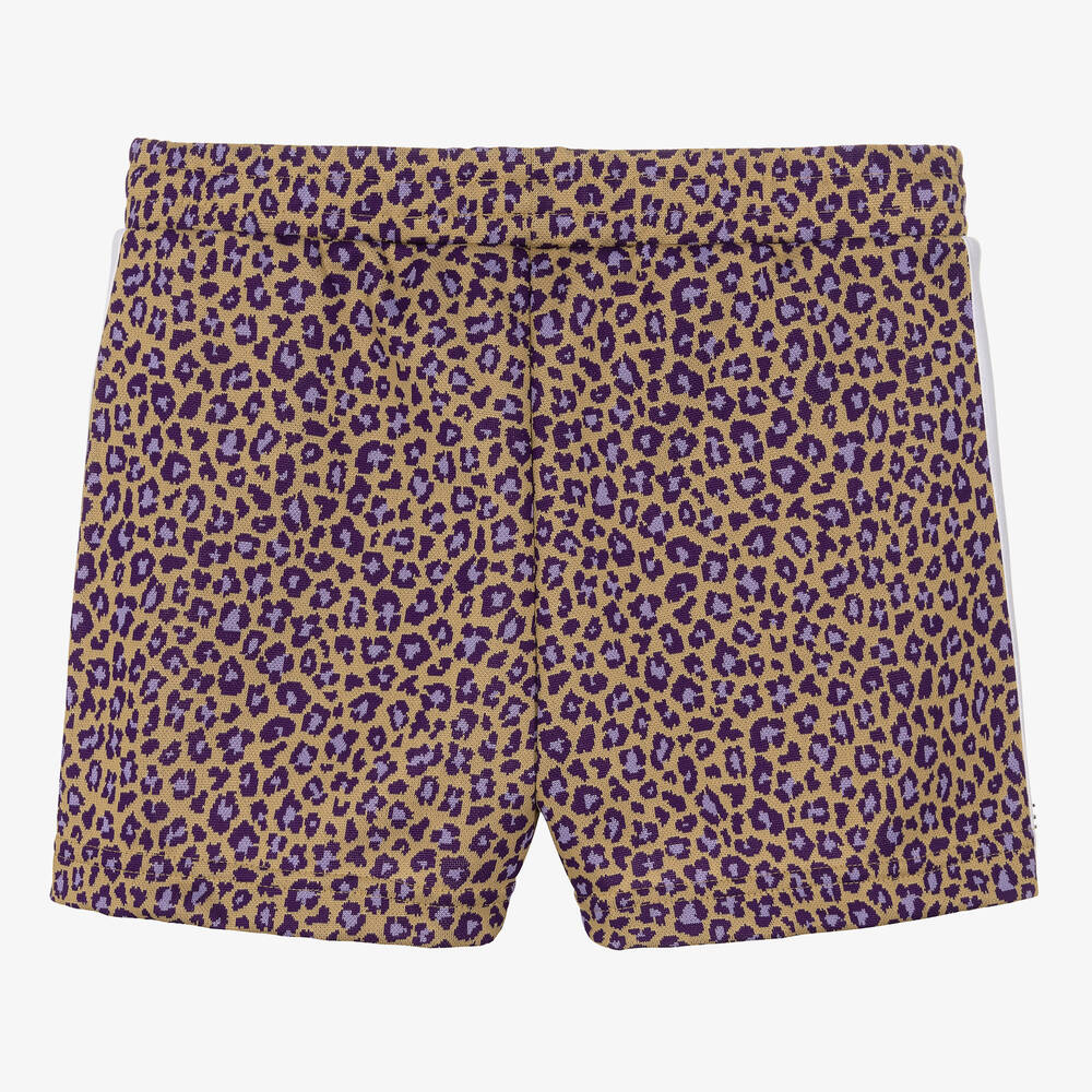 Palm Angels-شورت تينز بناتي لون بيج وبنفسجي | Childrensalon Outlet