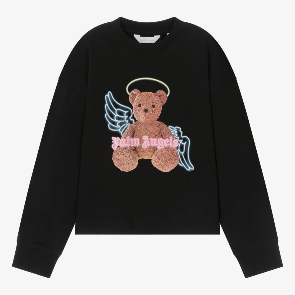 Palm Angels-Teen Girls Black Angelic Bear Jumper | Childrensalon Outlet