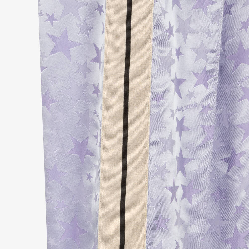 Palm Angels-بنطلون تينز بناتي جاكارد فيسكوز لون بنفسجي | Childrensalon Outlet