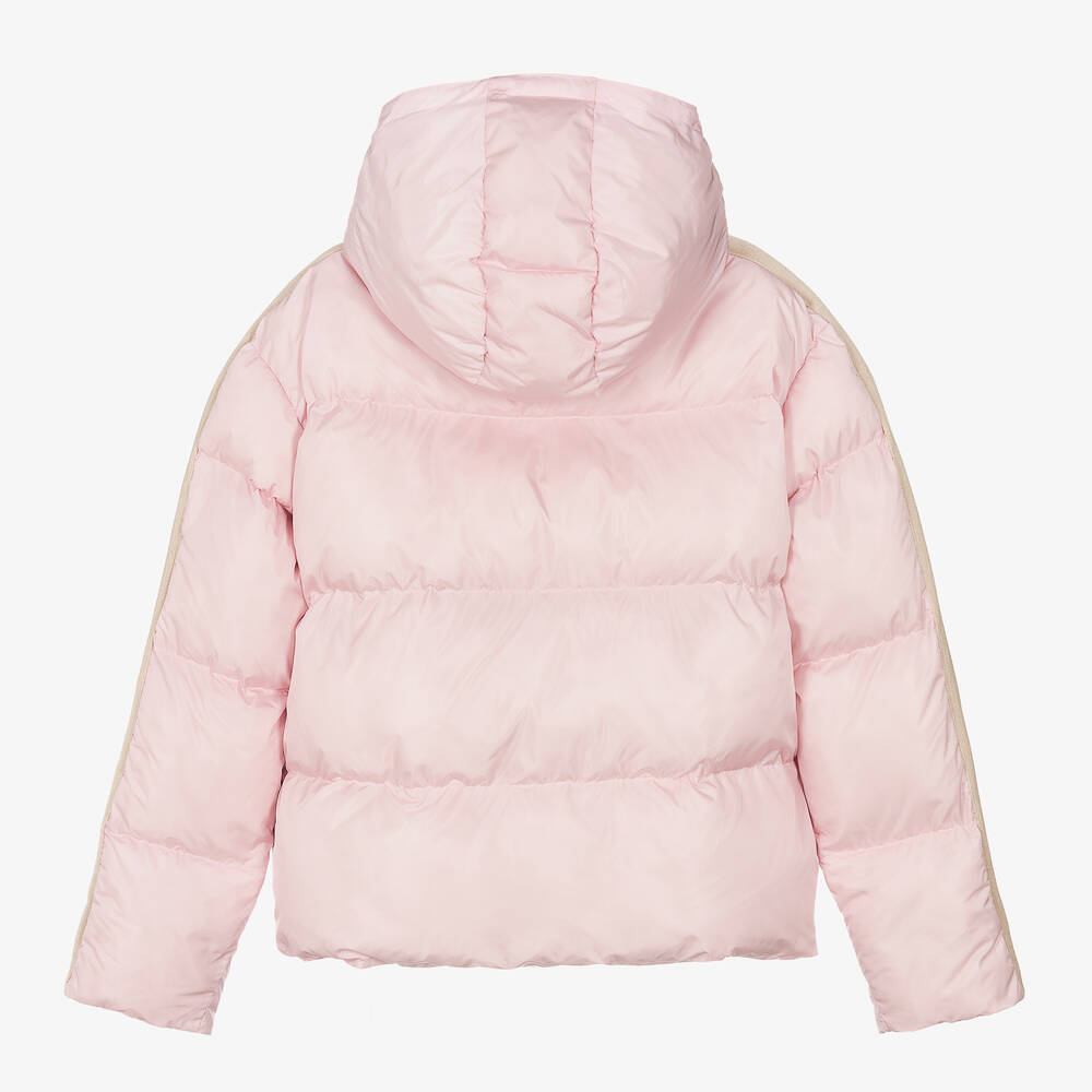 Powder pink puffer jacket sale