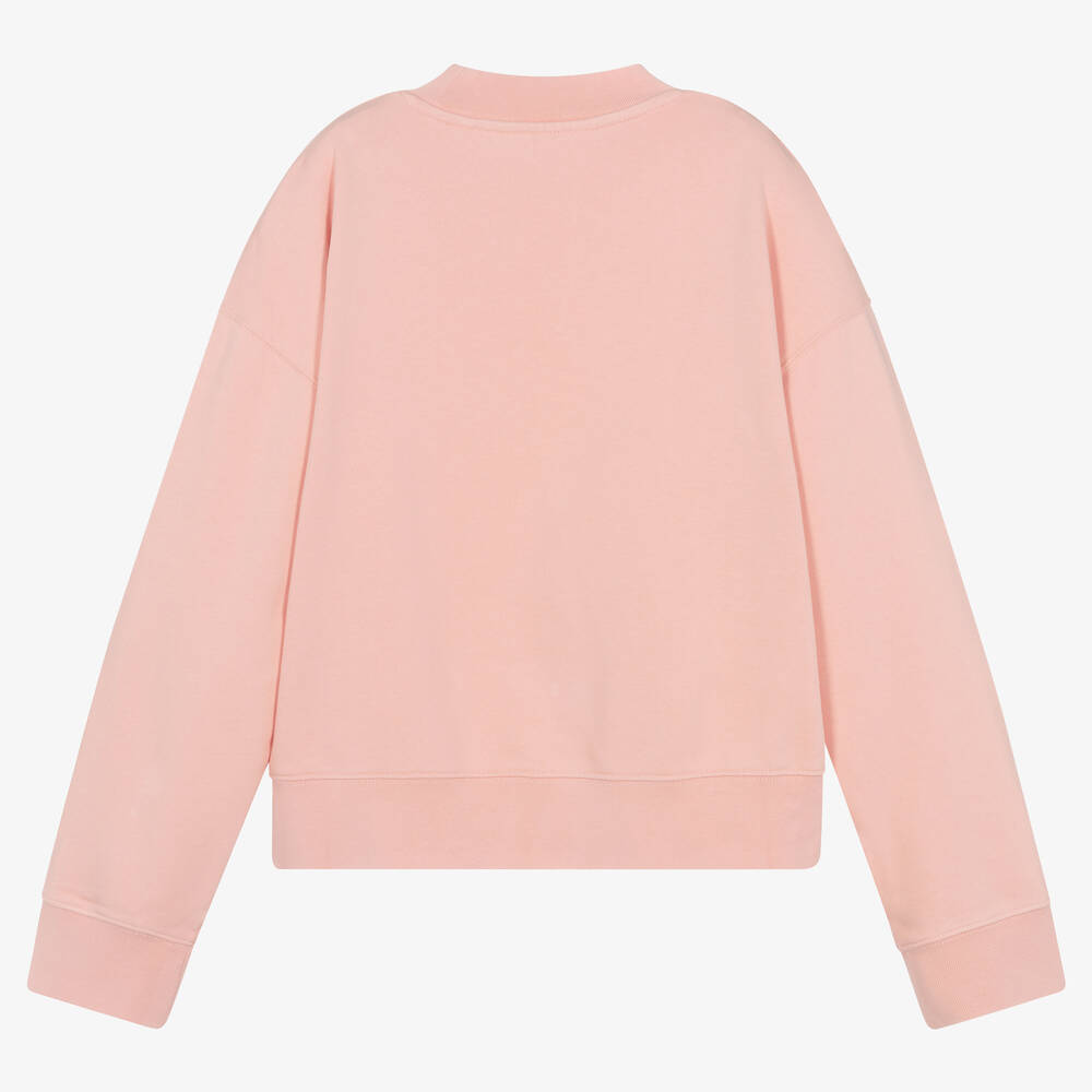 بالم أنجلز-سويتشيرت قطن جيرسي لون زهري تينز بناتي | Childrensalon Outlet