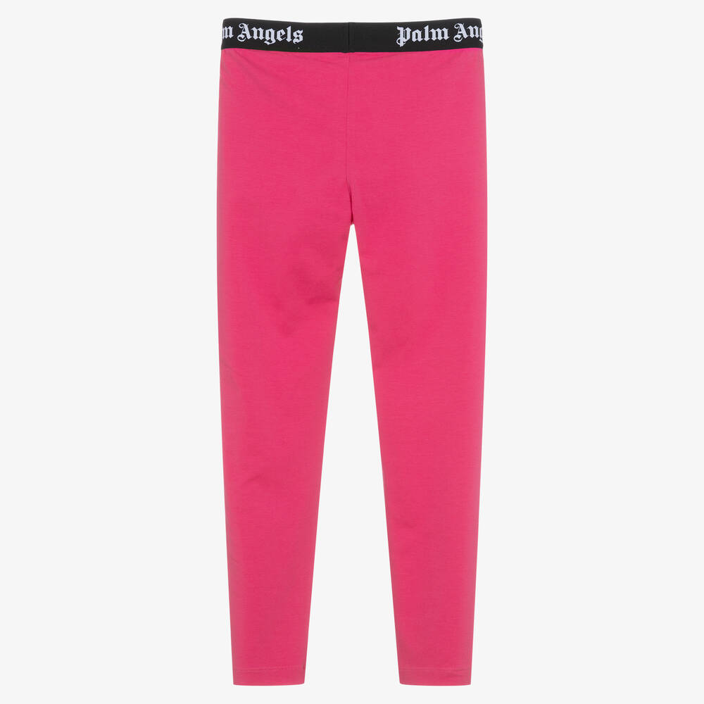 Palm Angels-Teen Girls Pink Cotton Leggings | Childrensalon Outlet