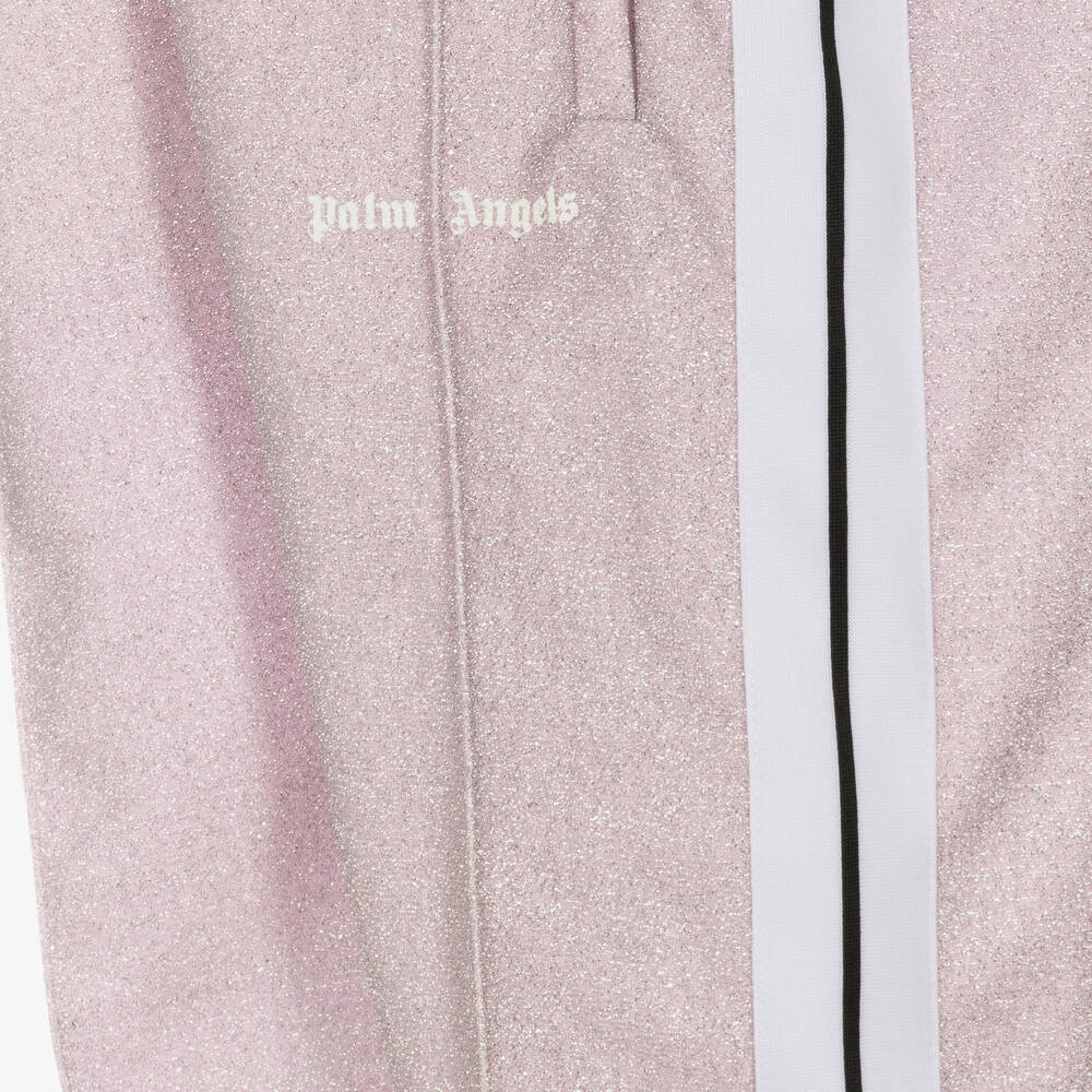 Palm Angels-Teen Girls Pink Lurex Track Joggers | Childrensalon Outlet