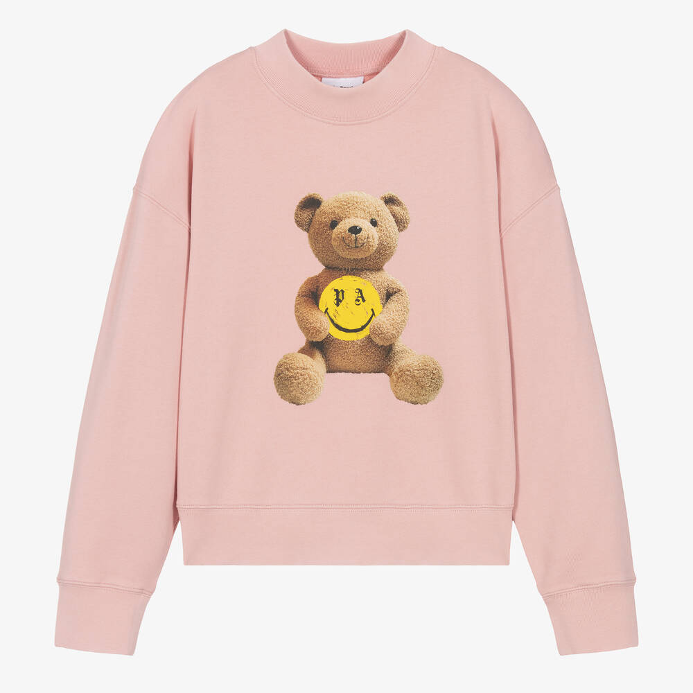 Palm Angels - Teen Girls Pink Organic Cotton Sweatshirt | Childrensalon