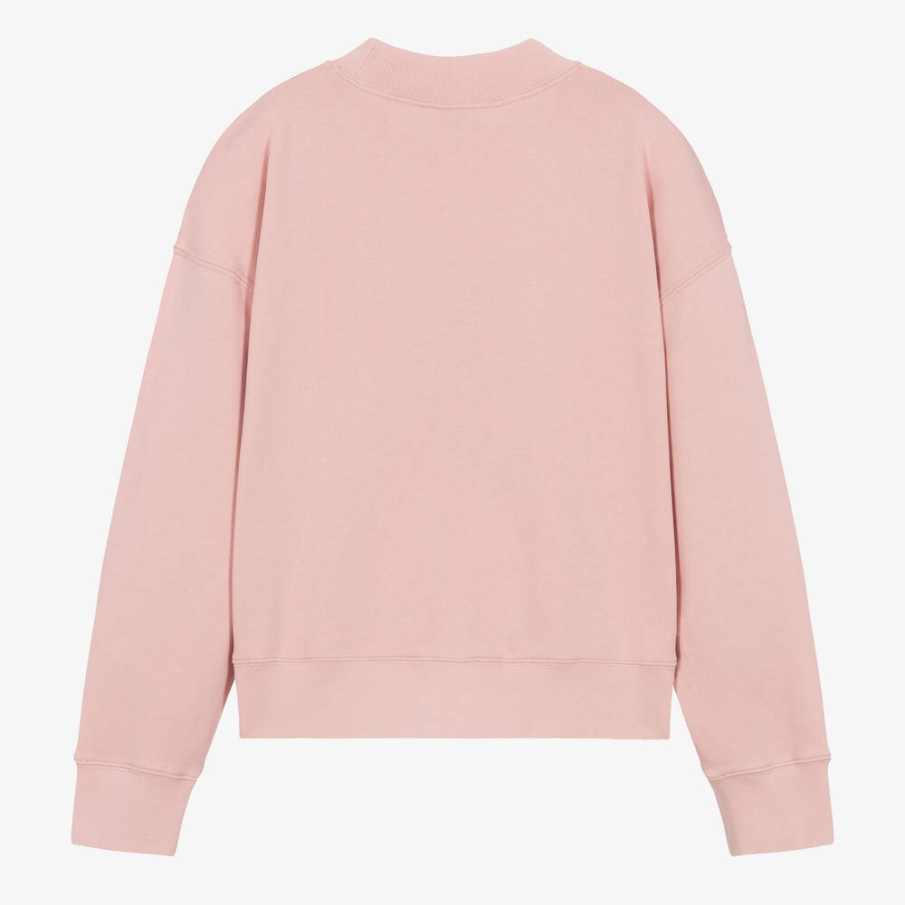 Palm Angels-Teen Girls Pink Organic Cotton Sweatshirt | Childrensalon Outlet