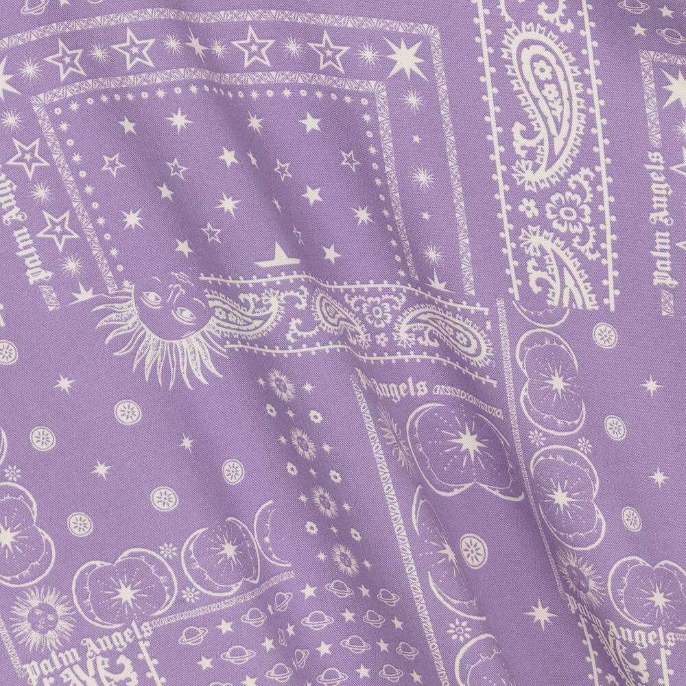 بالم أنجلز-فستان قطن لون بنفسجي وأبيض للمراهقات | Childrensalon Outlet