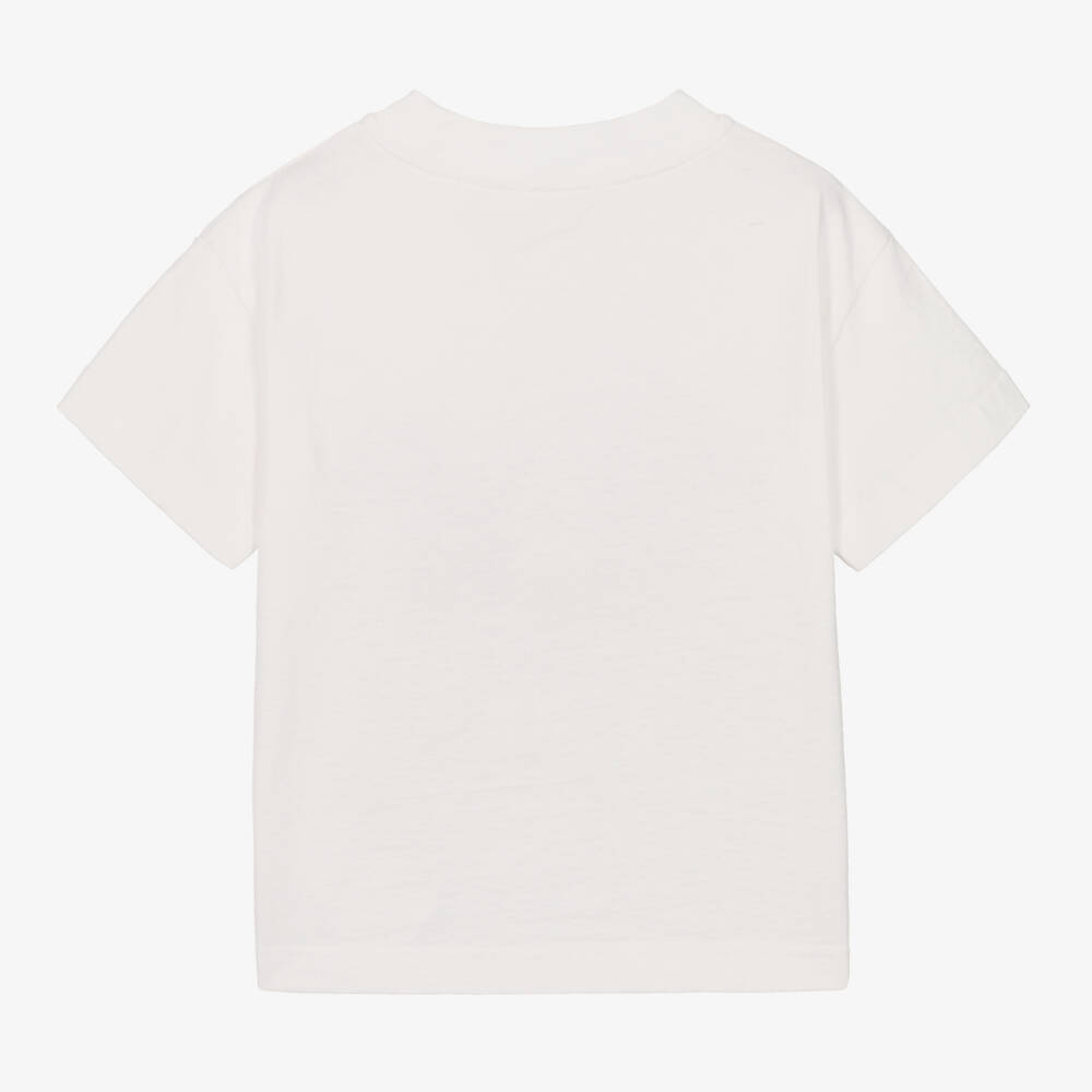 Palm Angels-White Cotton Bear T-Shirt | Childrensalon Outlet