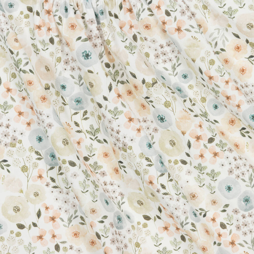 Paloma de la O-Baby Girls Beige Floral Cotton Dress | Childrensalon Outlet