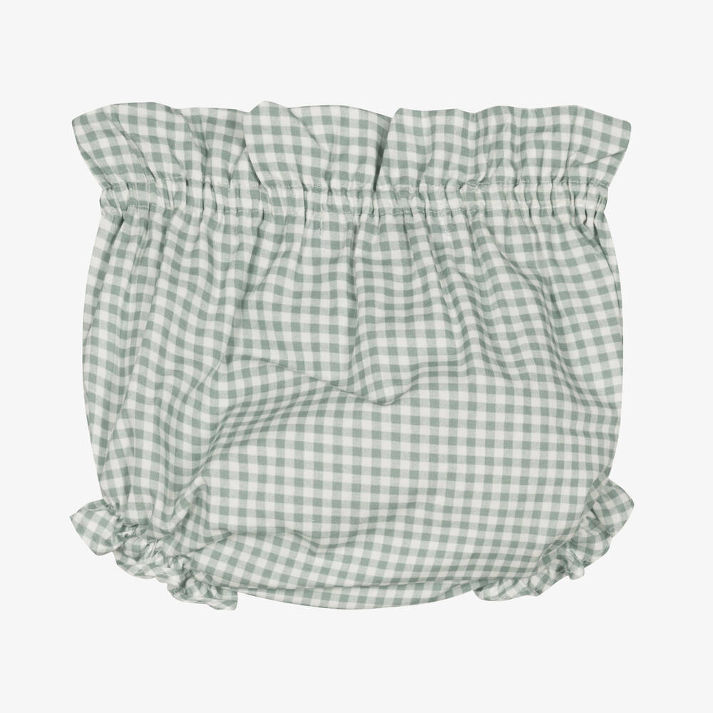 Paloma de la O-Baby Girls Green Cotton Bloomer Shorts | Childrensalon Outlet